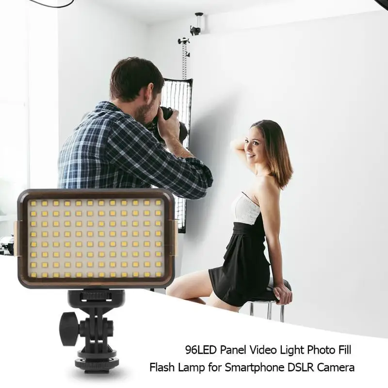 ALLOYSEED освещение для фотосъемки 96 LED панель видео свет фото заполняющая вспышка