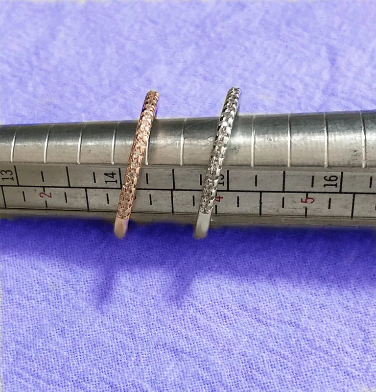 Женское свадебное кольцо LUNPER лаконичное классическое разноцветное мини с