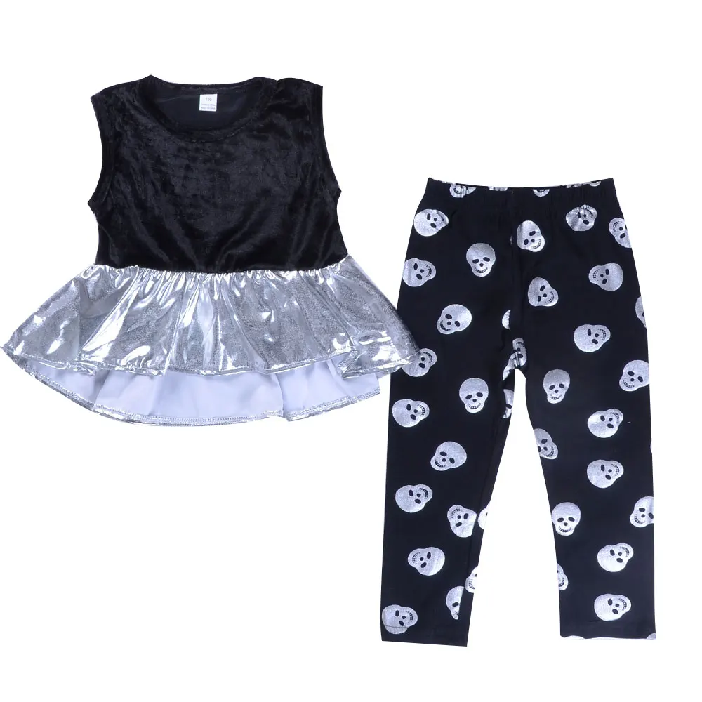 Комплекты одежды для маленьких девочек топы с оборками и цельными панелями +