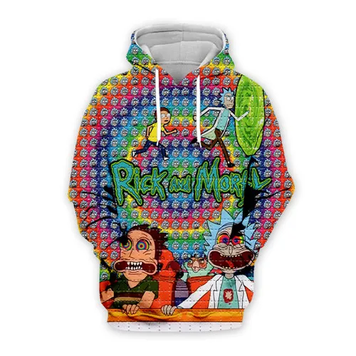 Новинка, толстовки с принтом Рика и Морти, толстовка с 3D принтом, унисекс, LSD, блузка, художественный мужской повседневный спортивный костюм, пуловер, Прямая поставка, уличная одежда
