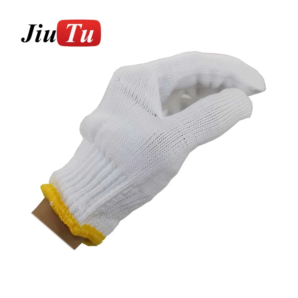 5 пар ЖКД заморозка машина рабочие перчатки безопасный белый вязаный хлопок