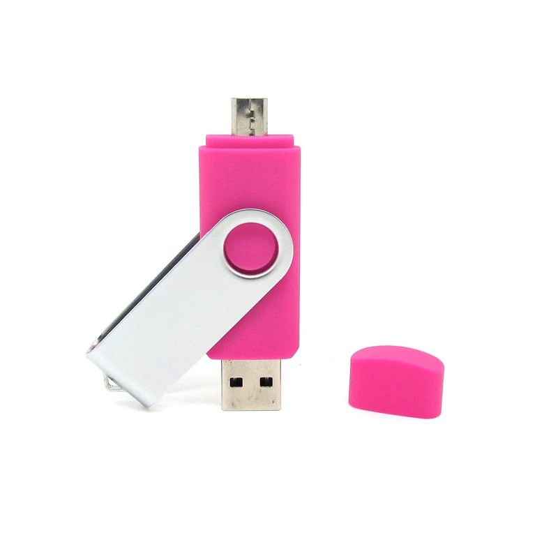 Вращение OTG USB флэш накопитель розовый/синий/зеленый Флеш карта памяти TF с