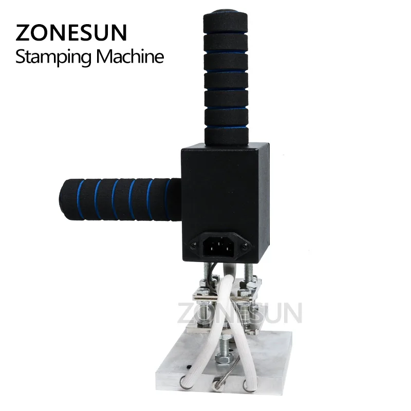 ZONESUN ручная машина для горячего тиснения инструмент кожи железный ручной логотип