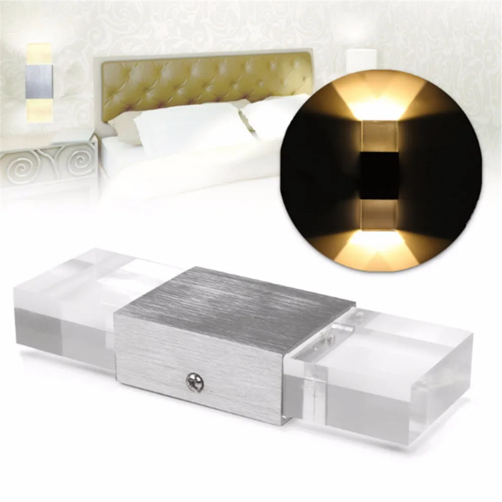 Современный алюминиевый квадратный светодиодный настенный светильник для