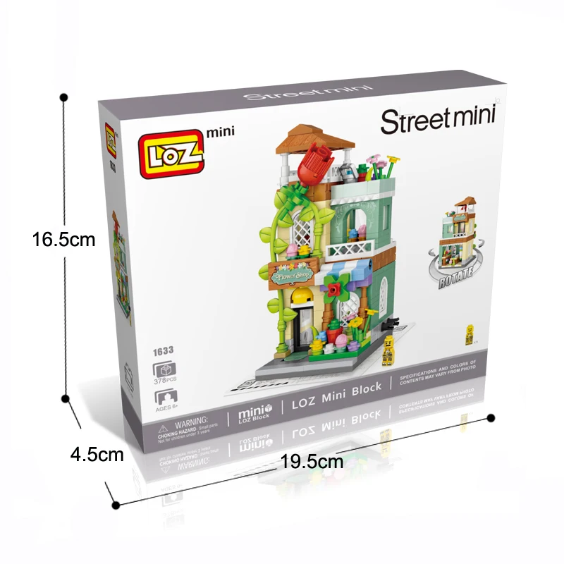 LOZ Mini Street Profumeria кино цветок свадебное платье магазин Мини Строительные