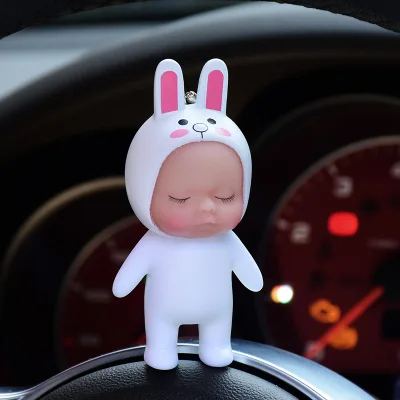 Мультфильм Kiki Банни подражать Спящая кукла брелок Для женщин металлические
