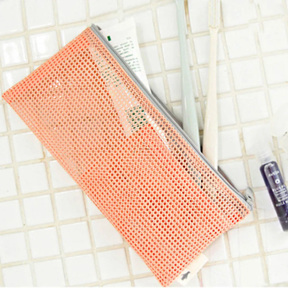 Портативный Открытый Сумка кошелек Карандаш косметическая сумка мешок сетки для