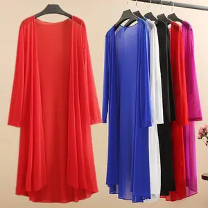 Женская сетчатая блузка с длинным рукавом, Повседневная размера плюс, Q1150