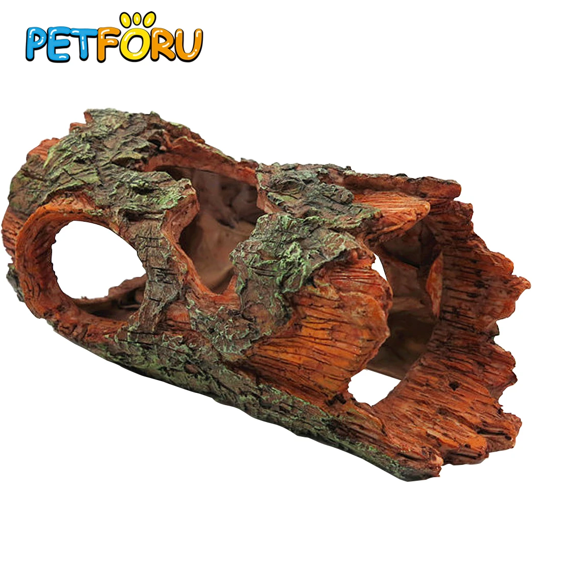 Petforu 23,5*14*10,5 см моделирование в виде дерева из смолы кора скрывается пещера рептилий аквариум место обитания Ландшафтный орнамент