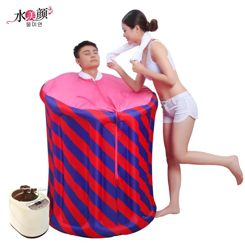 Size:90*110cm with Electric Pump Steam sauna Box Khan SteamRoom Household Remote Control Steel pot 220V | Дом и сад