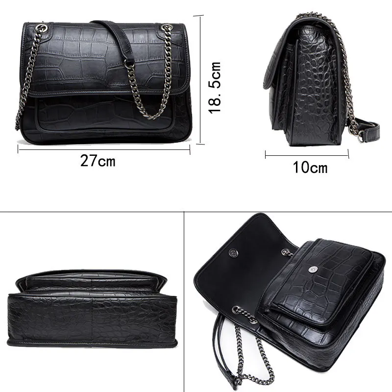 IMIDO верхний слой из натуральной яловой кожи женская сумка через плечо|Сумки с