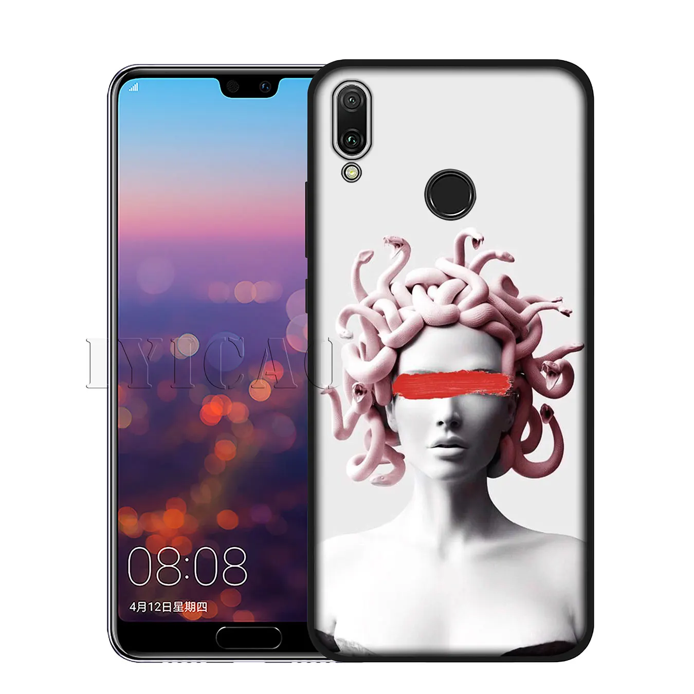 8 Iyicao искусства Винтаж Дэвид статуя иллюстрации мягкий чехол для huawei Y7 Y6 Prime Y9 Honor 8C 8X8 9 10 Lite 6A 7C 7X 7A Pro - Цвет: 8