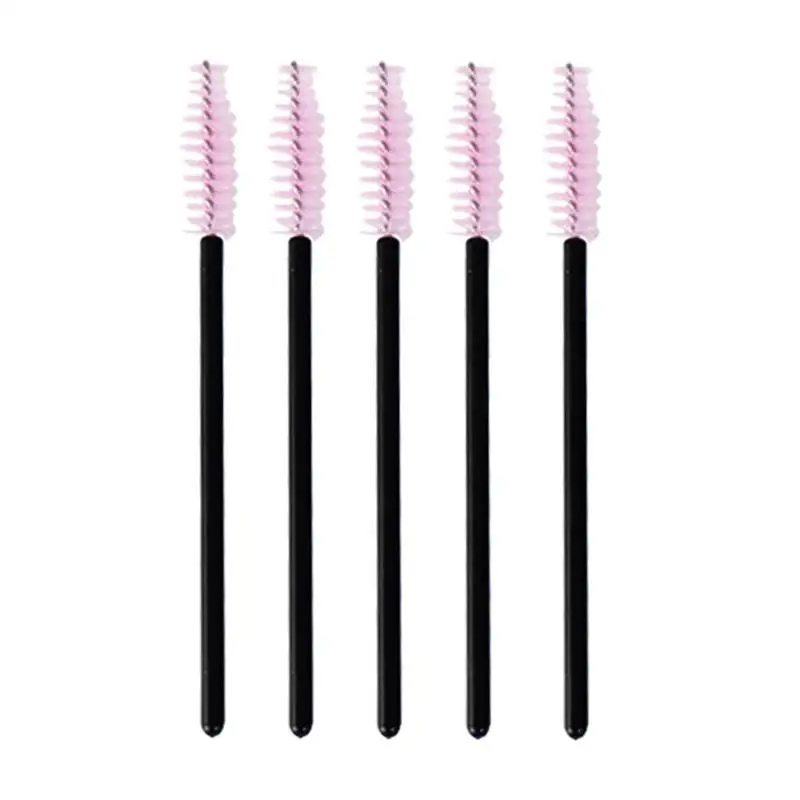 Pink 5pcs 5/10pcs Eyelash Extension Disposable Eyebrow brush Mascara Wand Applicator Spoolers Eye Lashes Cosmetic Brushes Set Makeup Tools - Цвет: Pink 5pcs