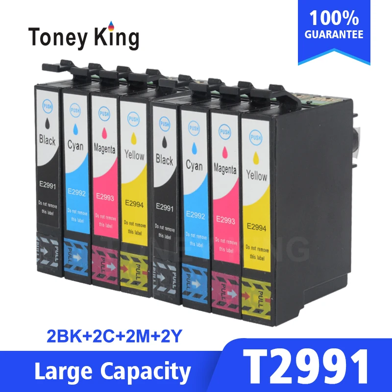 2 комплекта чернильный картридж T2991 29 29XL для Epson T29 XP 235 245 332 335 432 435 247 442 345 255 257 352 355 452 455 полноцветная печать принтера