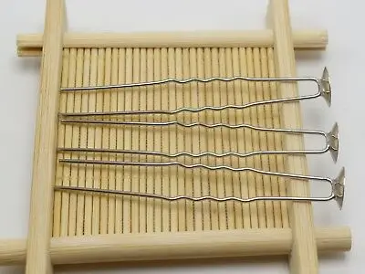 20 Серебряных волнистых U гребень заколки для волос заколка 65 мм с 10 накладками |