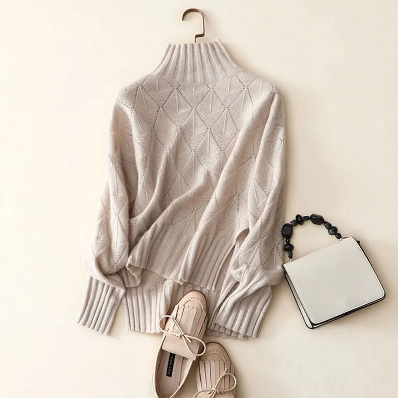 Свитер с высоким воротом кашемировый свитер для женщин осень 2019 женские пуловеры