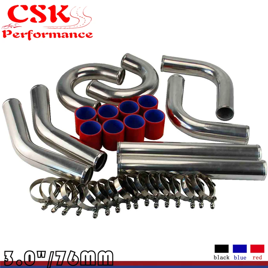 

Красный 3 "дюйма 76 мм турбо/суперзарядное устройство интеркулер польский трубопровод комплект