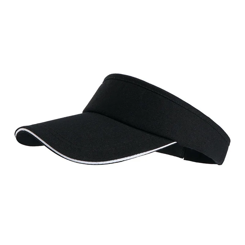 Летняя свободная Кепка с верхним козырьком для тенниса, Спортивная Кепка для мужчин и женщин, кепка для защиты от солнца, Регулируемая Повседневная одноцветная Кепка для гольфа, мужская и женская кепка - Цвет: Black