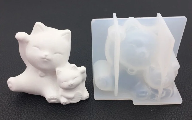 3d Кролик свинья и кошка керамика гипса силиконовые формы Фортуна гипсовая форма для украшения автомобиля силиконовая свеча эпоксидной смолы