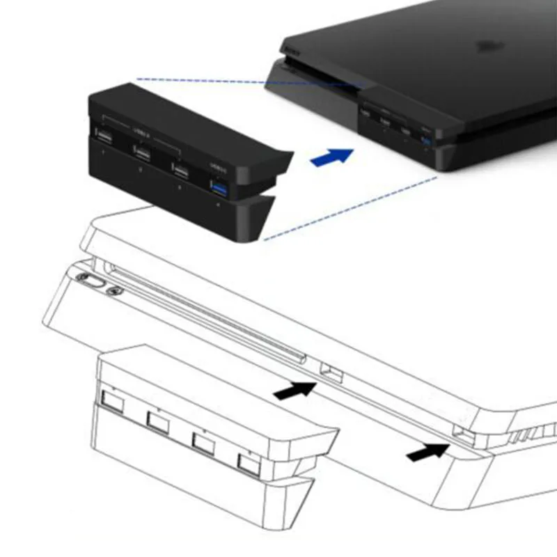 PS4 Slim аксессуары Play Station 4 Slim консоль usb-хаб 3,1 высокая скорость и 2,0 USB порт расширение USB адаптер для Playstation 4 Slim