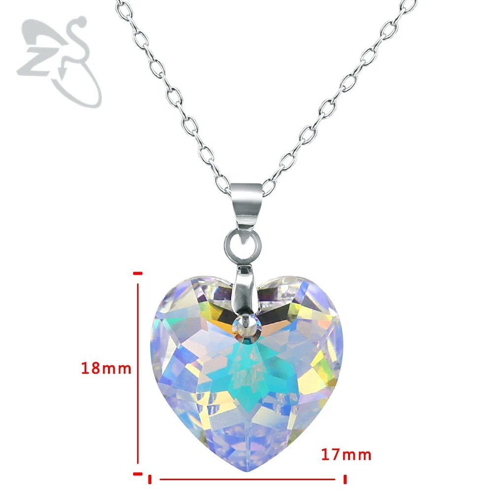 Австрия Кристалл Ожерелья для мужчин Jewelry Кулон сердце цепи Для женщин колье