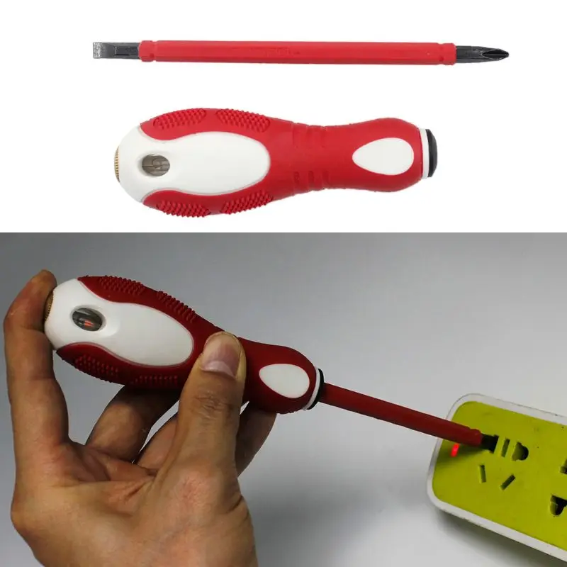 1000 В Тестер Напряжения Ручка слот крест двойного назначения электрическая