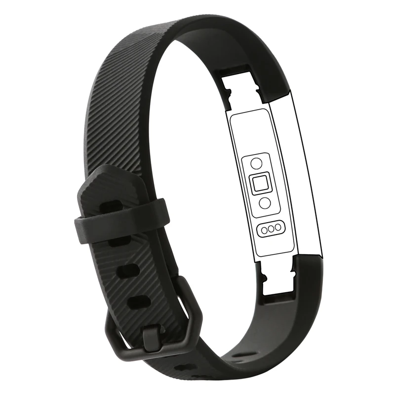 Black Силиконовый браслет Correa Для Fitbit Alta HR Фитнес браслет ремешок для Fit bit Alta спортивный ремешок для наручных часов умные Сменные аксессуары - Цвет: Black