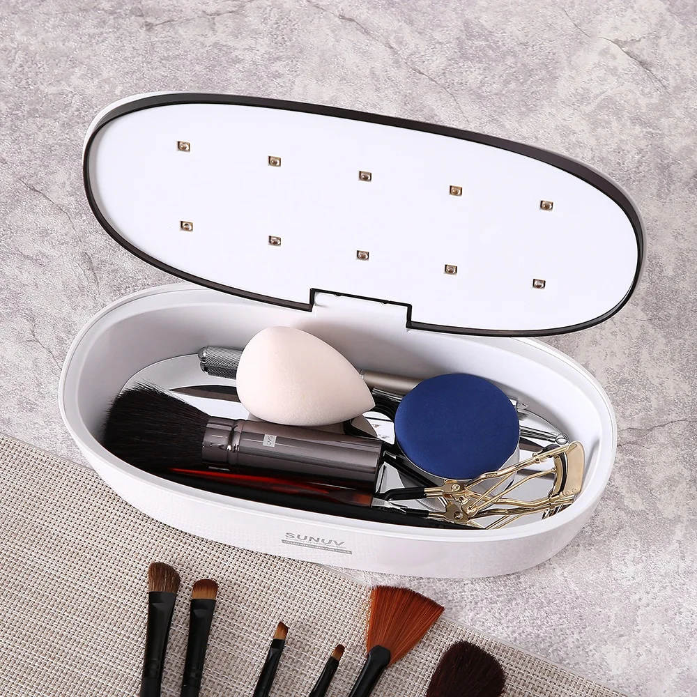 UVC LED Sterilizer Box Facial Care Tools Storage Portable Disinfection for Beauty | Красота и здоровье