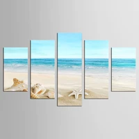 5 piecesset wall art modern print canvas paintings sea beach shell starfish wall pictures for home decor