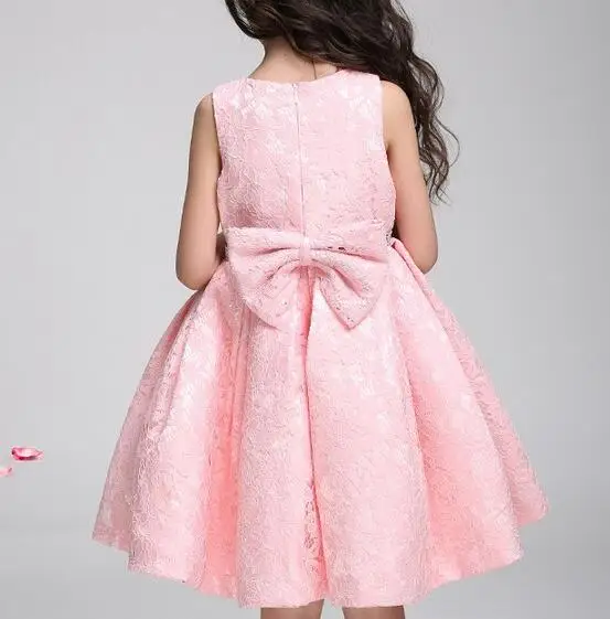 2017 Праздничная детская одежда для девочек летнее кружевное платье принцессы без