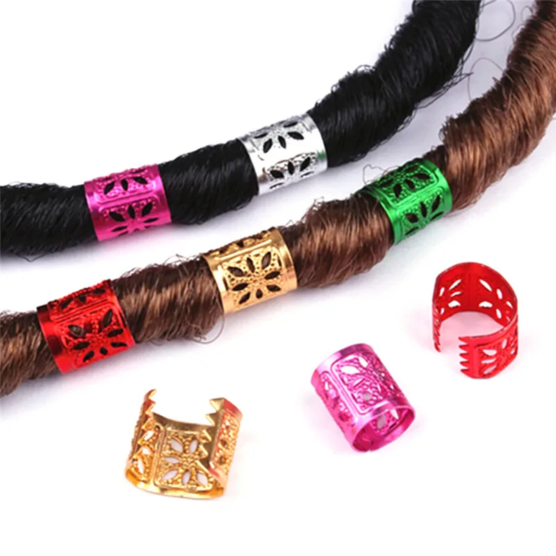 50 шт. регулируемые бусины Dreadlock для волос заколки косичек 1*1 см 6 цветов|Аксессуары