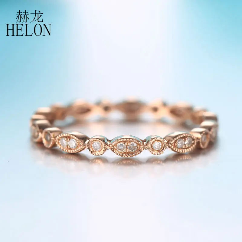 Кольцо с бриллиантами HELON розовое золото 14 к естественным бриллиантом|gold