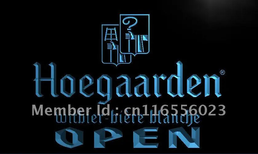 

LA087- Hoegaarden Beer OPEN Bar LED Neon Light Sign home decor crafts