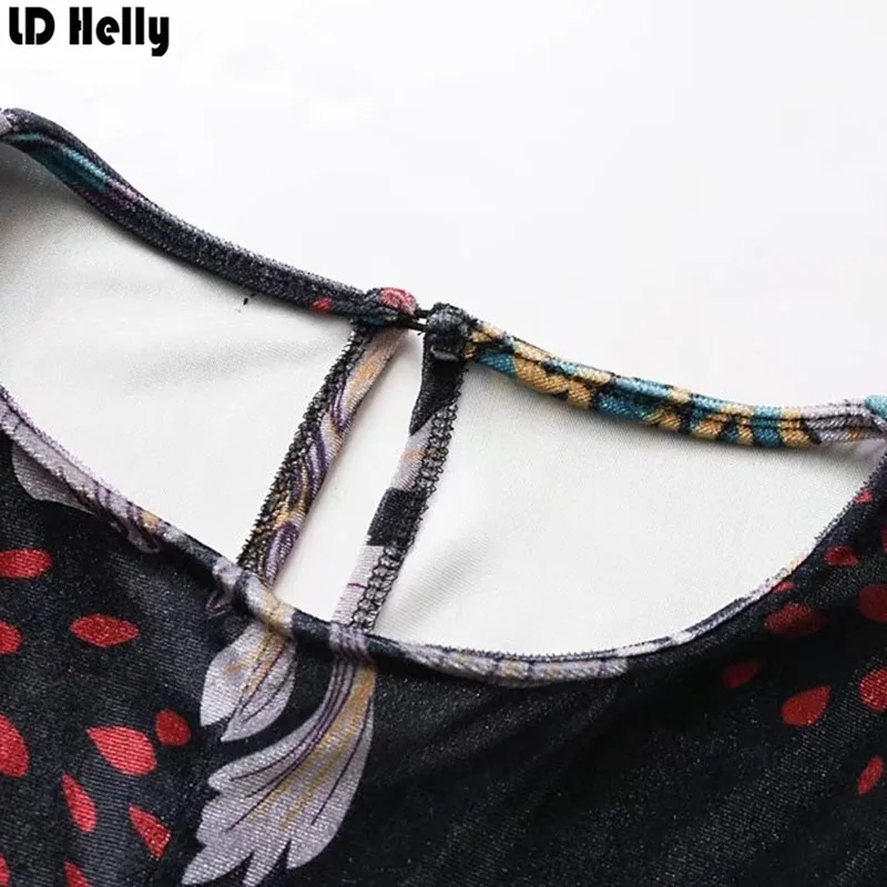LD Helly Для женщин знаменитости Элегантный Винтаж одежда с длинным рукавом работы