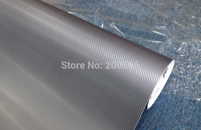 Серебристо-серое 3D углеродное волокно винил без воздушных пузырей