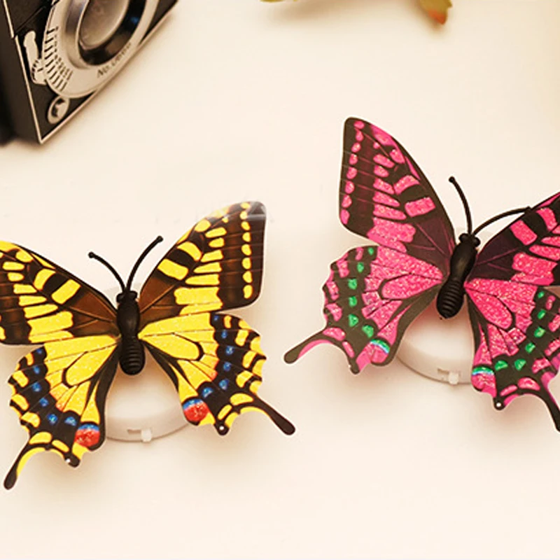 Креативное моделирование красочные светодиодные бабочки ночник паста вспышка