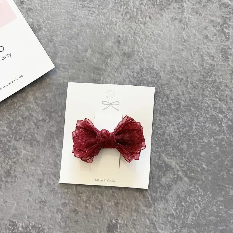 

20pcs ins Fashion Cute Gauze Hair Bow Hairpins Mini Bowknot Hair Clips Princess Headwear Boutique Hair Accessories