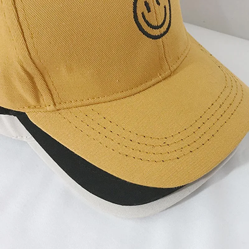 

MILANCEL Kids Baseball Caps Smile Face Girls Caps Spring Sun Hat Cotton Sports Style Boys Caps Adjustable Caps for Girl