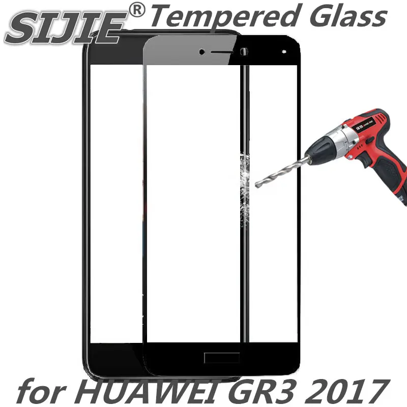 Полное покрытие из закаленного стекла для HUAWEI GR3 2017 GR 3 Защитная крышка экрана