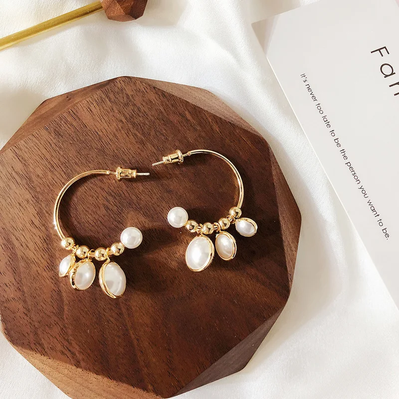 2019 новая Корейская Серебряная игла элегантный имитация жемчуга Серьги стильные