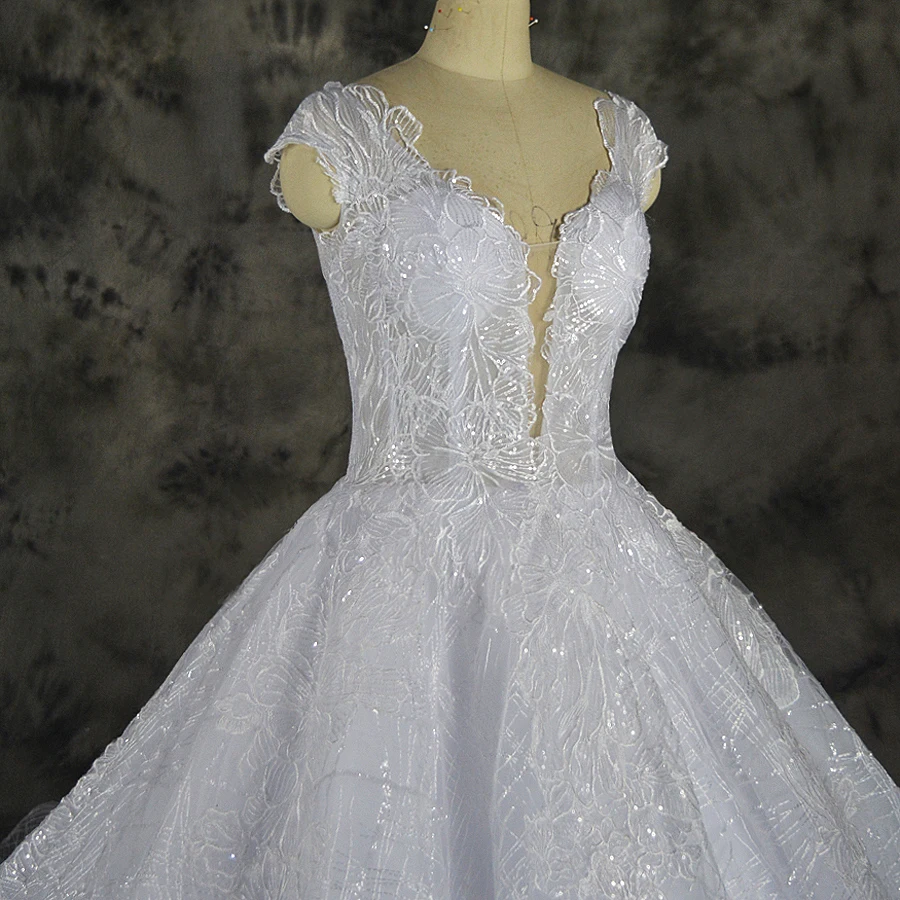 Блестящее кружевное свадебное платье Vestido de Noiva специальный кружевной свадебный