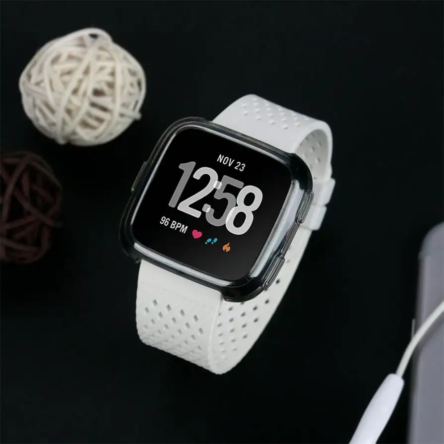 ТПУ силиконовый чехол Корпус часов Защита корпуса протектор для Fitbit Versa смарт-Браслет SmartWatch Watachband Спортивные товары доступ