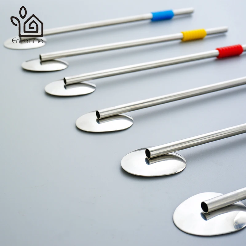 Набор развлечений из 3 шт нержавеющей стали цветные питьевые соломинки