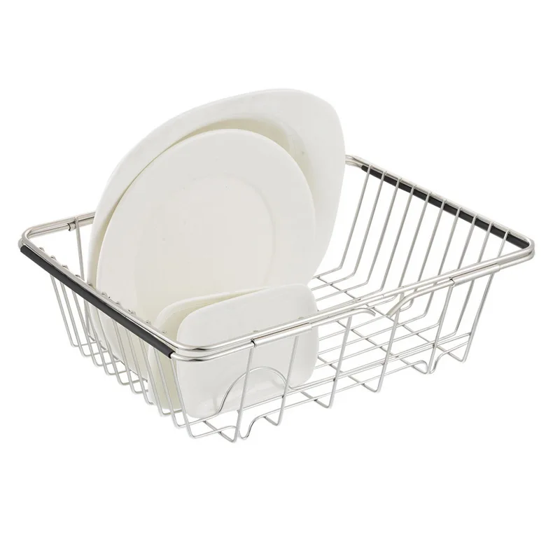 Hoomall Multifunctional Stainless Steel Storage Rack Organizer Adjustable Sink Dish Drying Kitchen Basket | Дом и сад