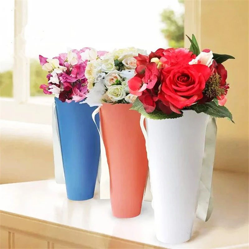 Переносная ПВХ сумка для обнимания 5 шт. Подарочная коробка магазин цветов букет