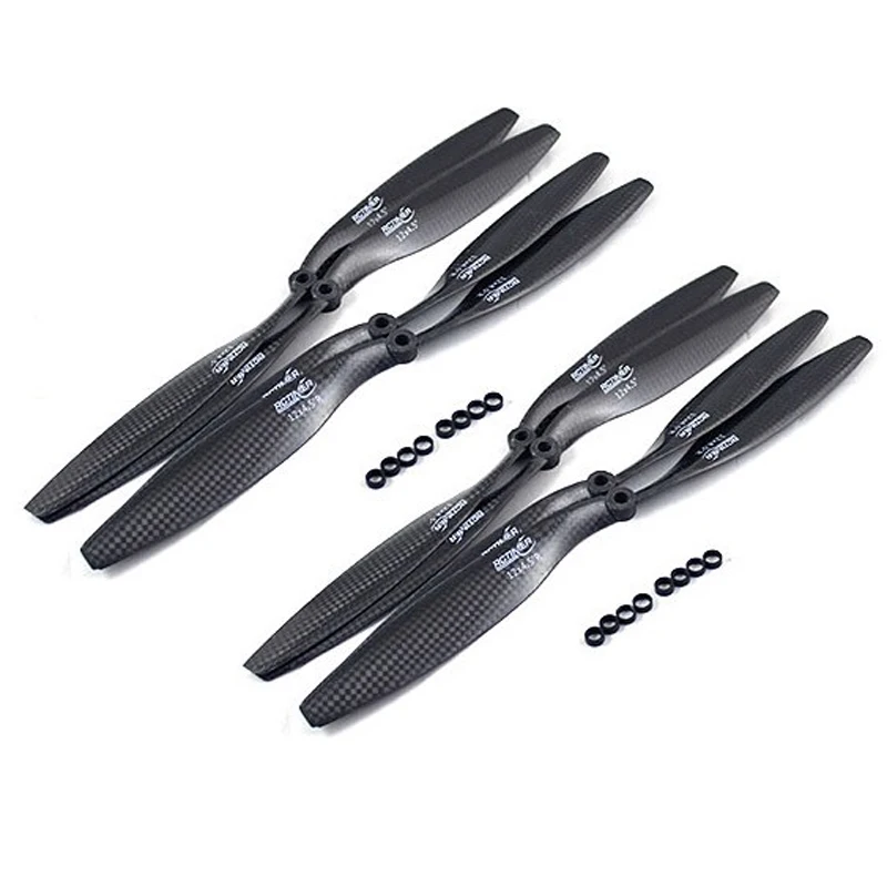 4 пар/упак. Rctimer 12x4 5 '񟡍 углеродное волокно CW CCW пропеллеры с адаптером для