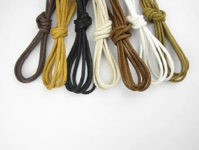 Купить 2 получить 1 бесплатно новый раунд Воск шнуровка ED шнурки строка для