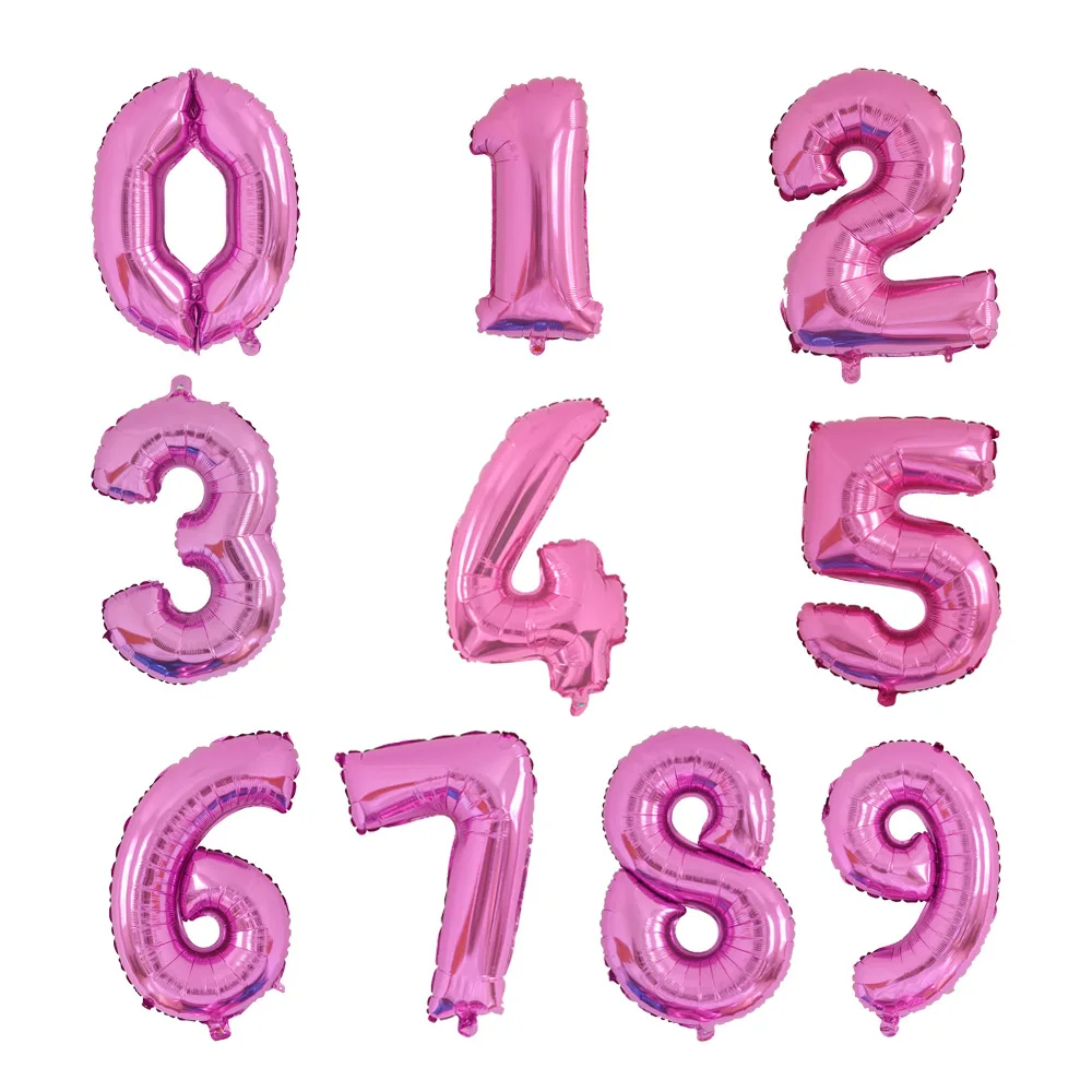 pink Рисунок шар фольга 40 дюймов лет баллон гелия номер счастливый 18 день рождения шар воздушные шары для вечеринки воздушные шары для художественного оформления Globos - Цвет: pink