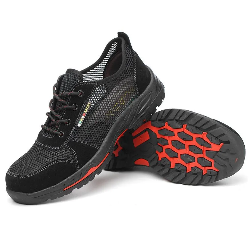 CHAISHOU/мужские летние ботинки на шнуровке дышащие с большой сеткой защитой от