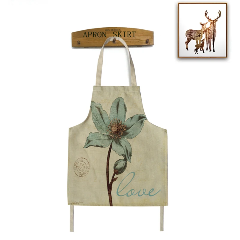 Цветок для приготовления еды фартук вечевечерние барбекю мужчин и женщин